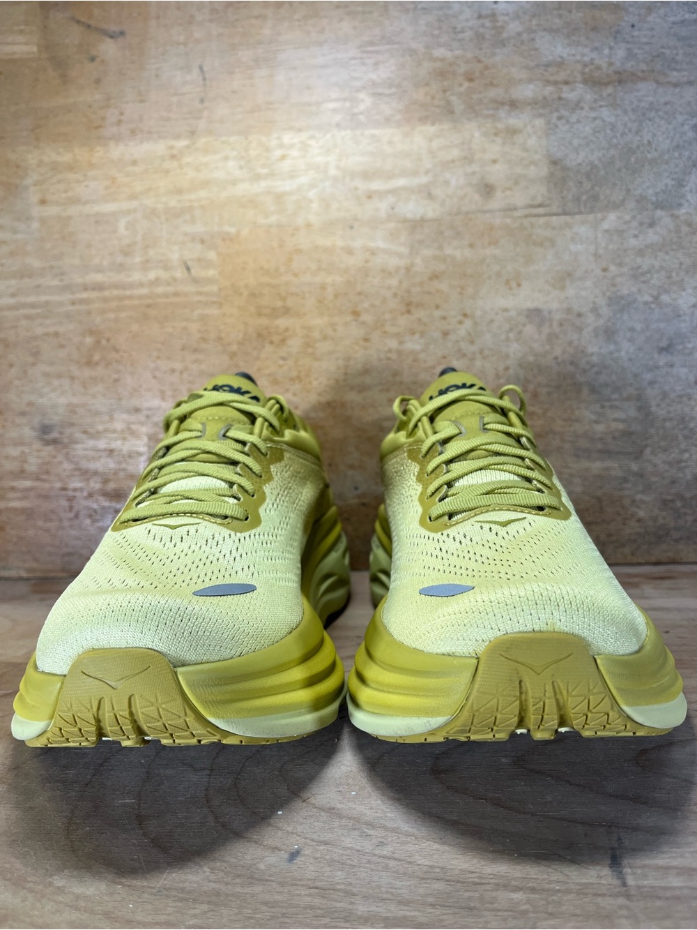 Hoka One One Bondi 8 Womens Size 9.5 Running Shoes Sneakers Golden Lichen - Picture 3 of 13